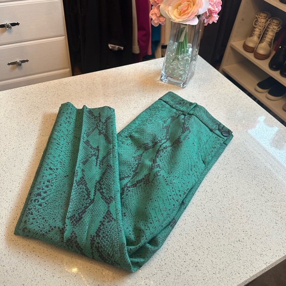 Pinko Python Print Cropped Pants Sz 6 - Picture 2 of 5